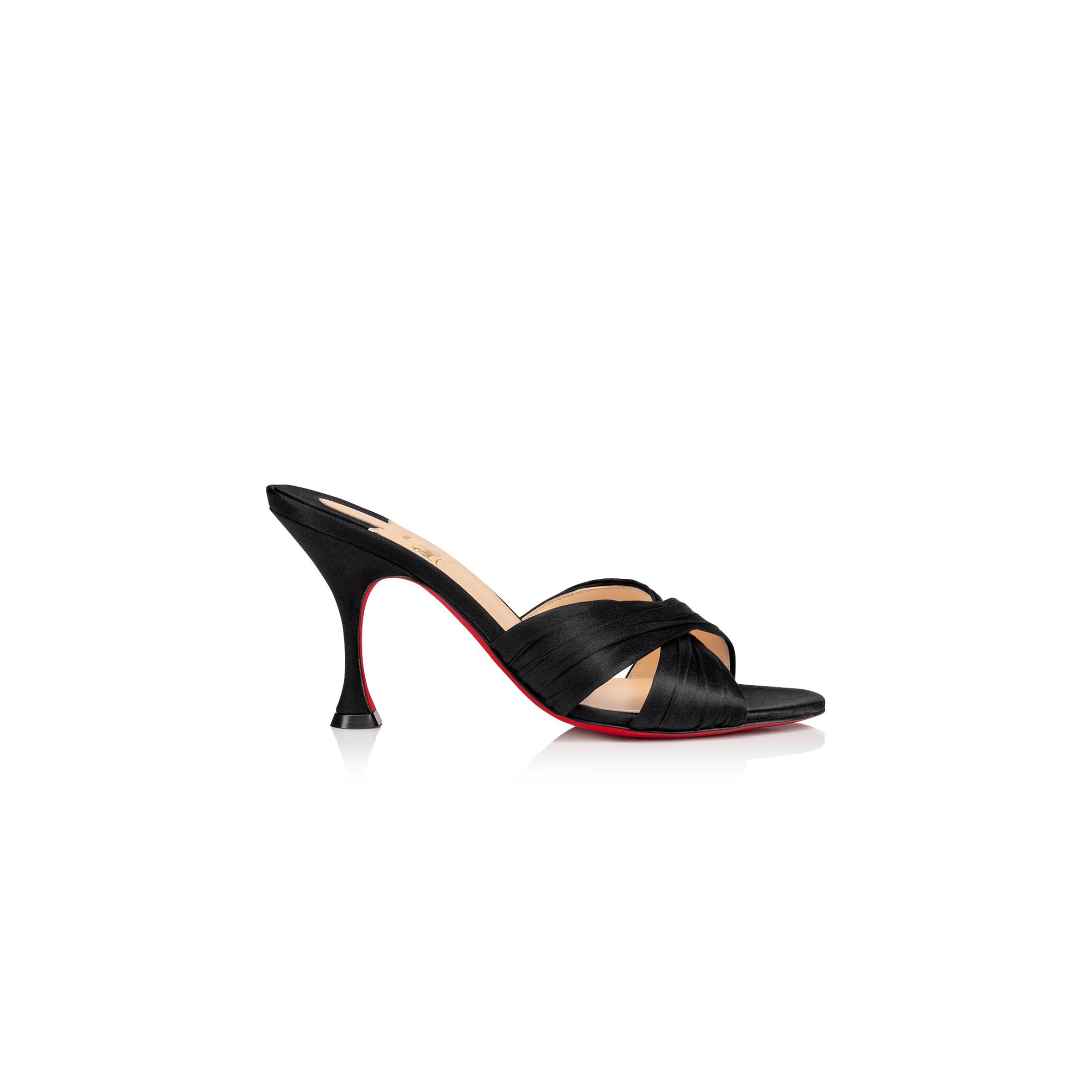 Ch**an louboutin nicol is back 85 mm mules-crepe satin-black-women 3200239bk01